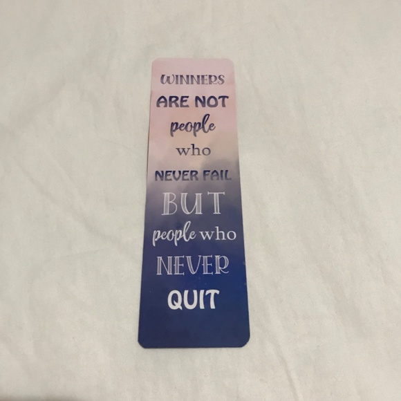 Winners Are Not People Who Never Fail But People Who Never Quit 2 Sided Bookmark - Picture 1 of 4